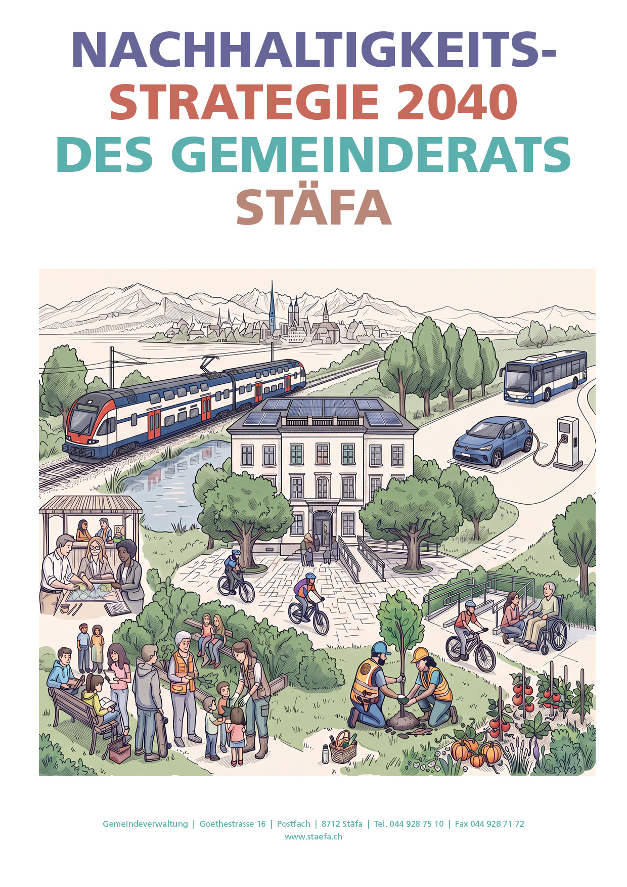 Titelbild Nachhaltigkeitsstrategie 2040 des Gemeinderats Stäfa